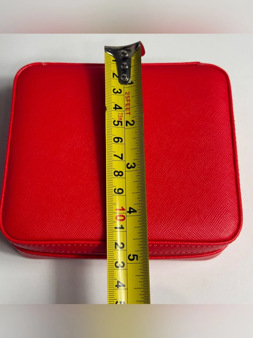 Red Velvet Travel Jewelry Hard Case - Compact Organizer